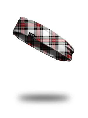 All-Season Contoured Headband - Peppermint Plaid