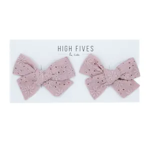 Eyelet Bow Clips - Piggy Set