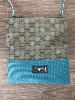 Stella Teal Cross Body-Dots print Fabric