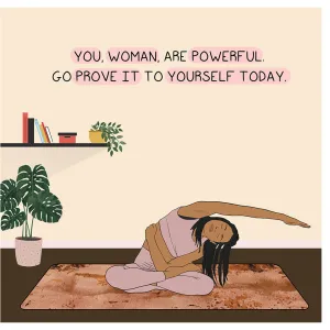 You Woman Are Powerful Doodle Card